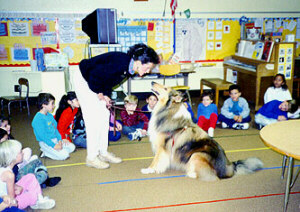 Trouper at pet care class Kindergarten